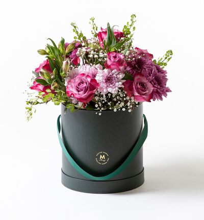 Fairtrade rosebukett i gaveeske Fairtrade rosebukett i gaveeske